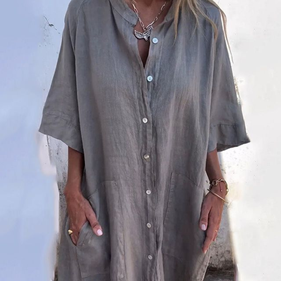 Melanie™ | Ibiza Style Casual Enkelhoogte Overhemdjurk