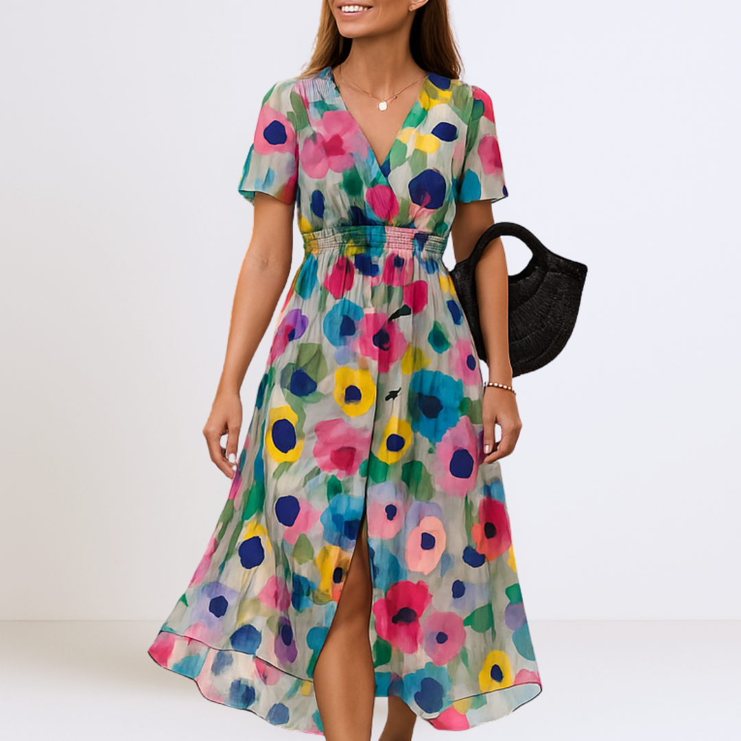 Bianca™ | Elegante Maxi Dress met V-Halslijn