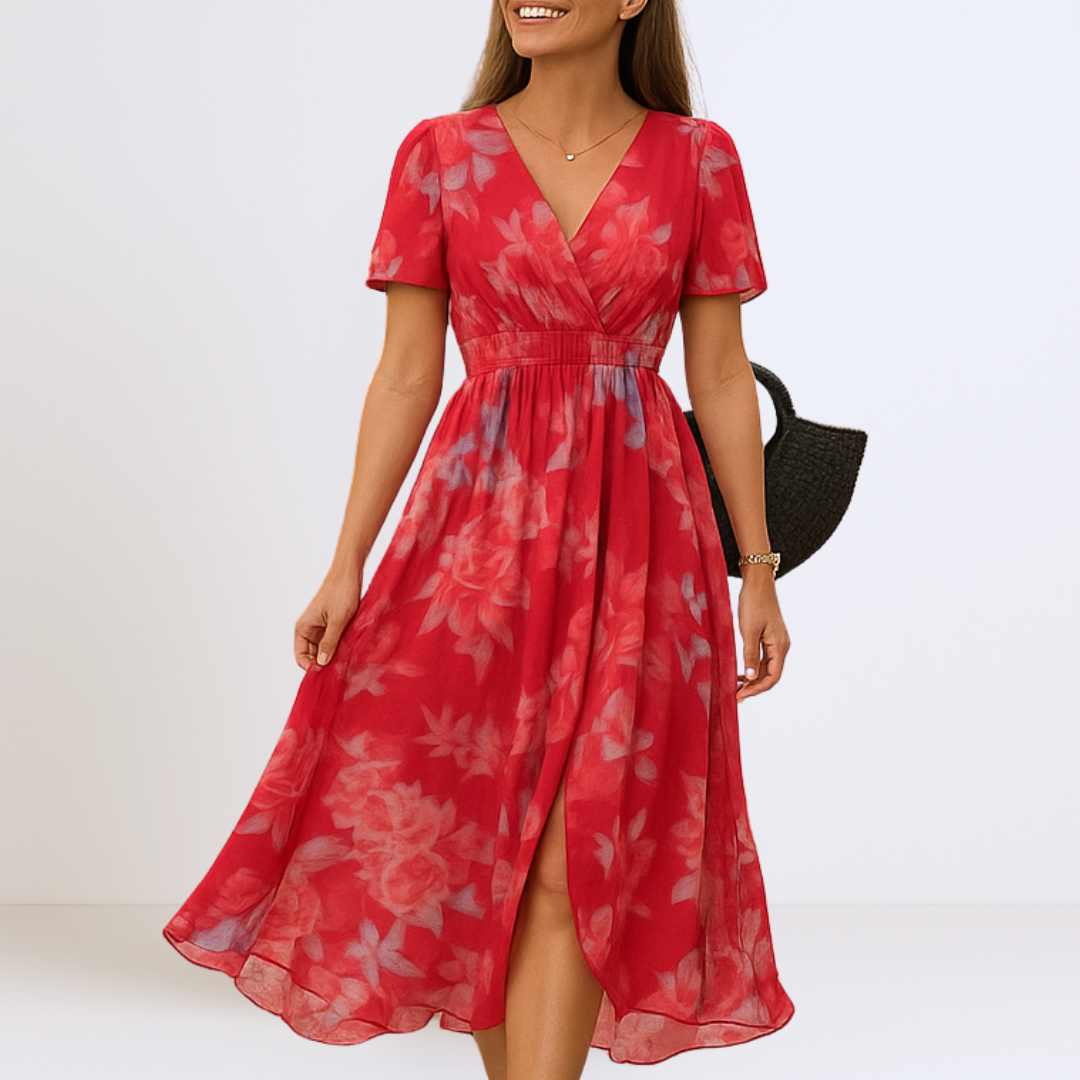 Bianca™ | Elegante Maxi Dress met V-Halslijn